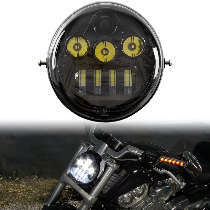 VEISUTOR LED Headlight Assembly for VRod 0216 LED Head Light Headlamp Front Lamp with High Low Beam for Harley VRod VRod VRSCA VRSCF Street Rod 20022016 Accessories